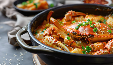 Fresh boiled crab seafood delicacy for gourmet marine cuisineの素材