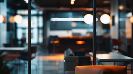 Interior of a modern office with glass partitionsの素材