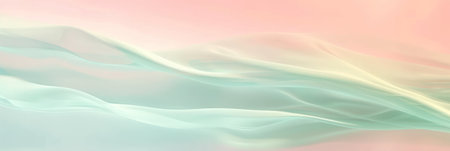 Soft pastel drapery with a wavelike texture and calming colors. Background for technological processes, science, presentations, etcの素材
