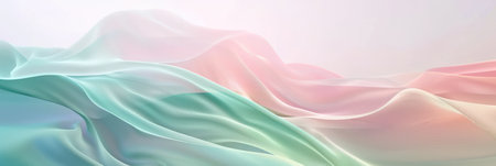 Soft pastel drapery with a wavelike texture and calming colors. Background for technological processes, science, presentations, etcの素材