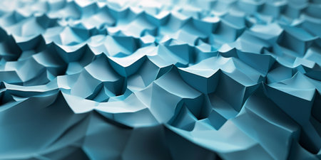 The image is a blue and white abstract of a wave. The wave is made up of many small squares, giving it a textured and rough appearance. The blue and white colors create a sense of calmnessの素材