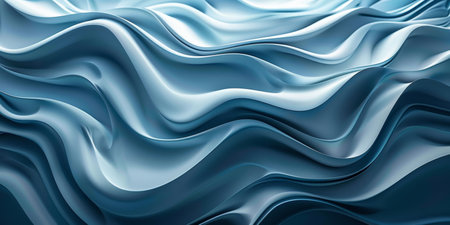 The image is a blue and white wave with a lot of detail. The blue and white colors create a sense of calmness and serenity. The wave appears to be flowing smoothlyの素材