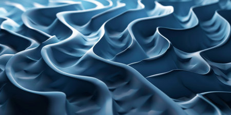 The image is a blue wave with a lot of detail. The waves are very close together, and the water appears to be very deep. The image has a calm and peaceful moodの素材