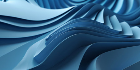 A blue wave with a lot of detailの素材