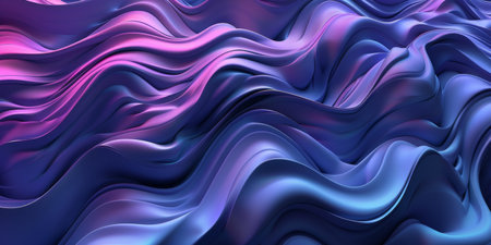 A purple wave with a blue background. The wave is very long and has a lot of detailの素材