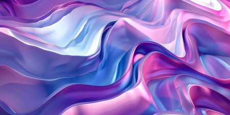A purple and blue wave with a white background. The wave is very long and has a lot of detailの素材