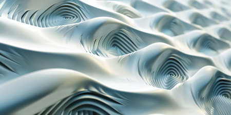 The image is a close up of a wave with a lot of detail. The wave is made up of many small circles, giving it a very intricate and detailed appearanceの素材