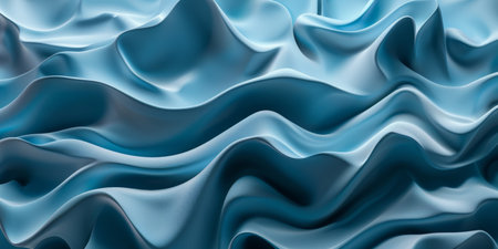 The image is a blue wave with a lot of detail and texture. The blue color gives a sense of calmness and serenity, while the texture of the wave adds a sense of movement and energyの素材
