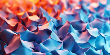 The image is a colorful abstract of blue and red waves. The blue and red colors create a sense of movement and energy, while the waves themselves suggest a dynamic and fluid environmentの素材