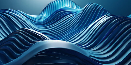 A blue wave with a lot of detailの素材