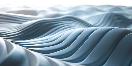 A wave of water is shown in a blue color. The image has a calm and serene moodの素材