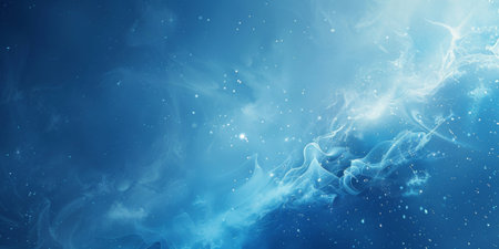 A blue sky with a lot of stars and a few clouds. The sky is very clear and the stars are very brightの素材