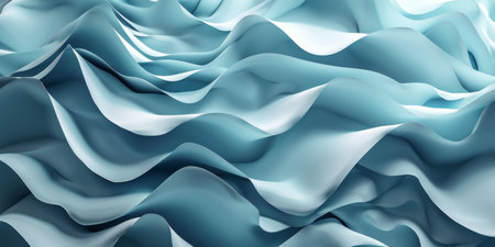 The image is a blue and white wave pattern. The blue and white colors create a sense of calmness and serenity. Overallの素材