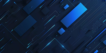 A blue background with a lot of squares and rectangles - stock background.の素材