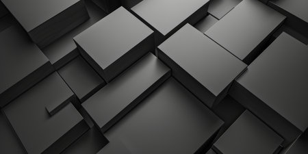 A black and white image of a wall made of squares - stock background.の素材