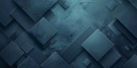 A blue background with squares of different sizes - stock background.の素材