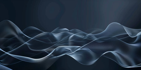 A blue wave with a white background - stock background.の素材