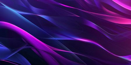 A purple and blue wave pattern with a purple and blue background - stock background.の素材