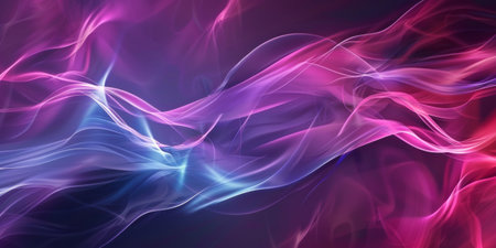A purple and blue wave with a red streak - stock background.の素材