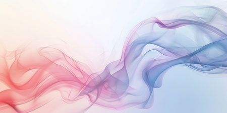 A colorful, flowing line of pink, blue, and white - stock background.の素材