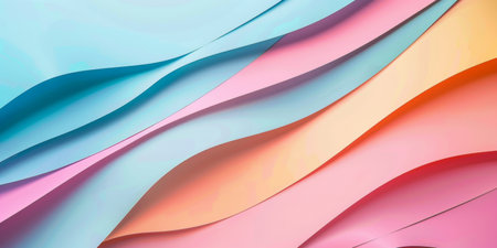 A colorful, abstract background with a rainbow of colors - stock background.の素材