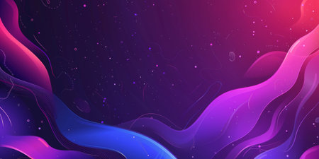 A purple and blue background with a purple wave - stock background.の素材