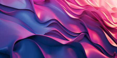 A purple and blue fabric with a wave pattern - stock background.の素材