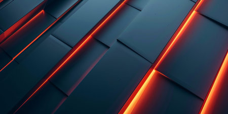 A black and orange background with a series of squares - stock background.の素材