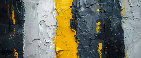 Abstract yellow and gray oil painting texture for creative backgroundsの素材