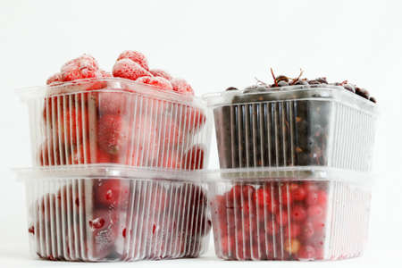 collection luscious frozen berries, ready for long-term storage