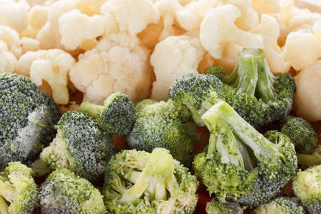 Mixed vegetables background. Deep Freeze for longer storageの写真素材