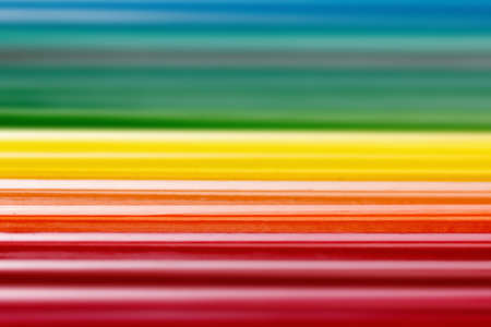 Colorful background of multicolored vibrant colored pencilsの写真素材