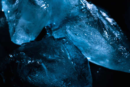 Ice cube texture background, macro water pattern frost. Crystal winter designの写真素材