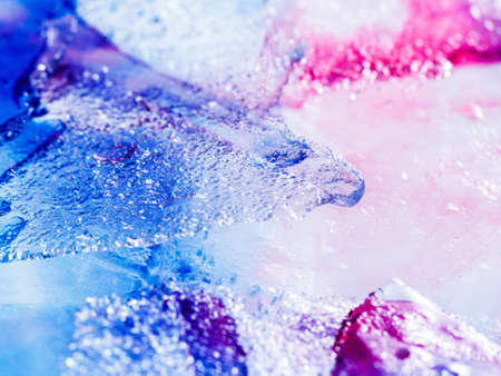Ice texture background, ink in water pattern frost. Crystal winter designの写真素材