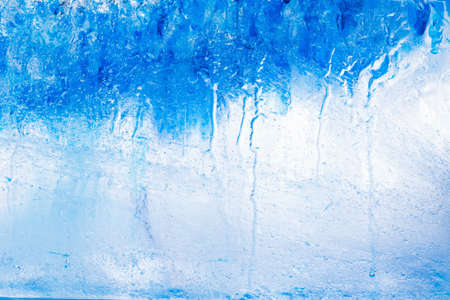 Ice cube texture background, macro water pattern frost. Crystal winter designの写真素材