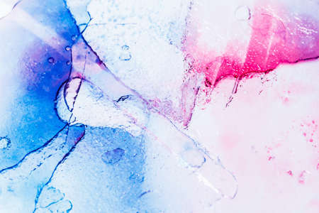 Ice texture background with inkの写真素材