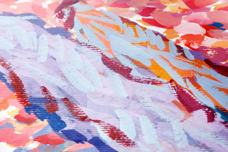 Abstract watercolor red blue background of stains and brush strokes with paint