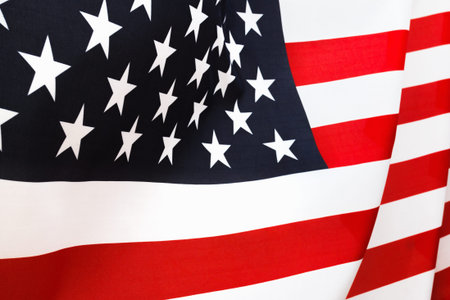 USA flag background. American symbol of Independence Day, July Fourth, democracy and patriotism