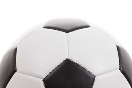 soccer ball closeup isolated. on white with copy spaceの写真素材