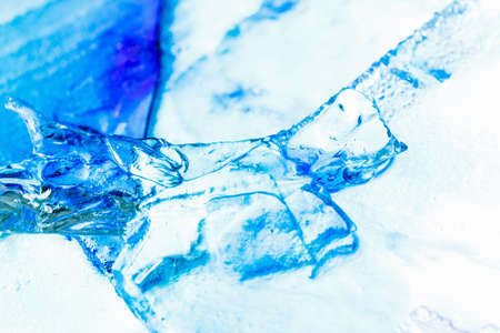 Ice texture background, ink in water pattern frost. Crystal winter designの写真素材