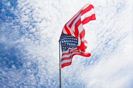 USA flag background. American symbol of Independence Day, July 4th, democracy and patriotism