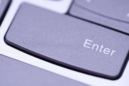 Enter button macro on keyboard. Close up Element of design.の写真素材