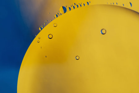 Water drops abstract multicolor vivid colors backgroundの写真素材