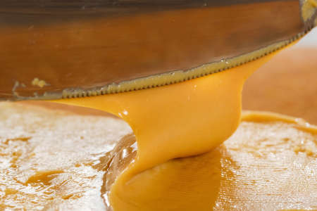 peanut butter sandwich and peanuts macro. Kitchen knife.の写真素材