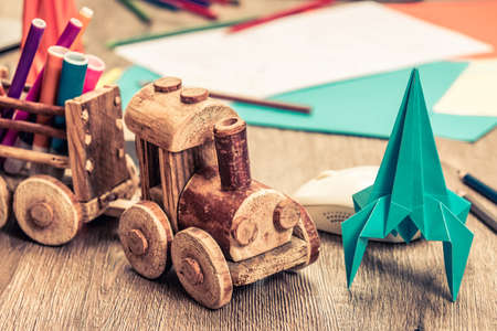 Concept, the process of startup design and development. Creative brainstorm ideas of innovation.の写真素材