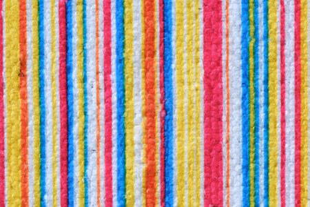 Striped beach towel useful as a background pattern close upの写真素材
