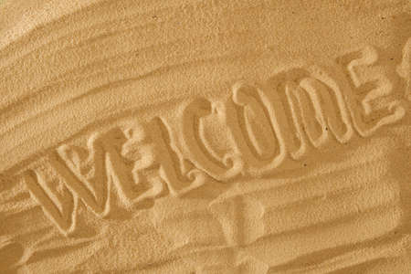 welcome to the summer with copy space concept backgroundの写真素材