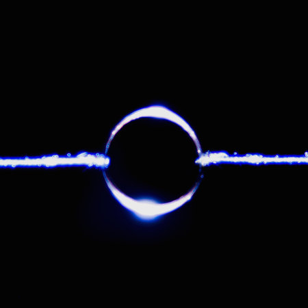 Abstract scientific background planet, stars and comet falls into black hole because of effects...