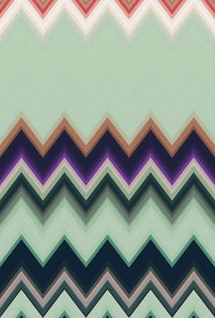 Chevron zigzag vintage retro pattern abstract art background, color trendsの写真素材
