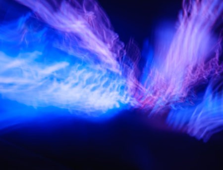 monitor screen blurred photos light, communication media technology conceptの写真素材